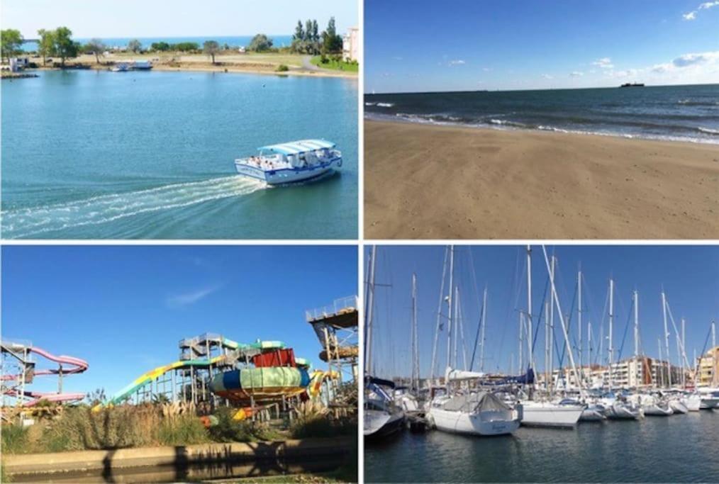 Maisonnette, 5 Pers, 500M Plage, Parking, Terrasse Agde Bagian luar foto