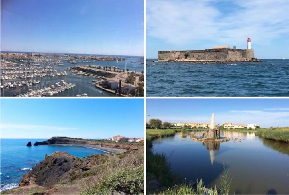 Maisonnette, 5 Pers, 500M Plage, Parking, Terrasse Agde Bagian luar foto